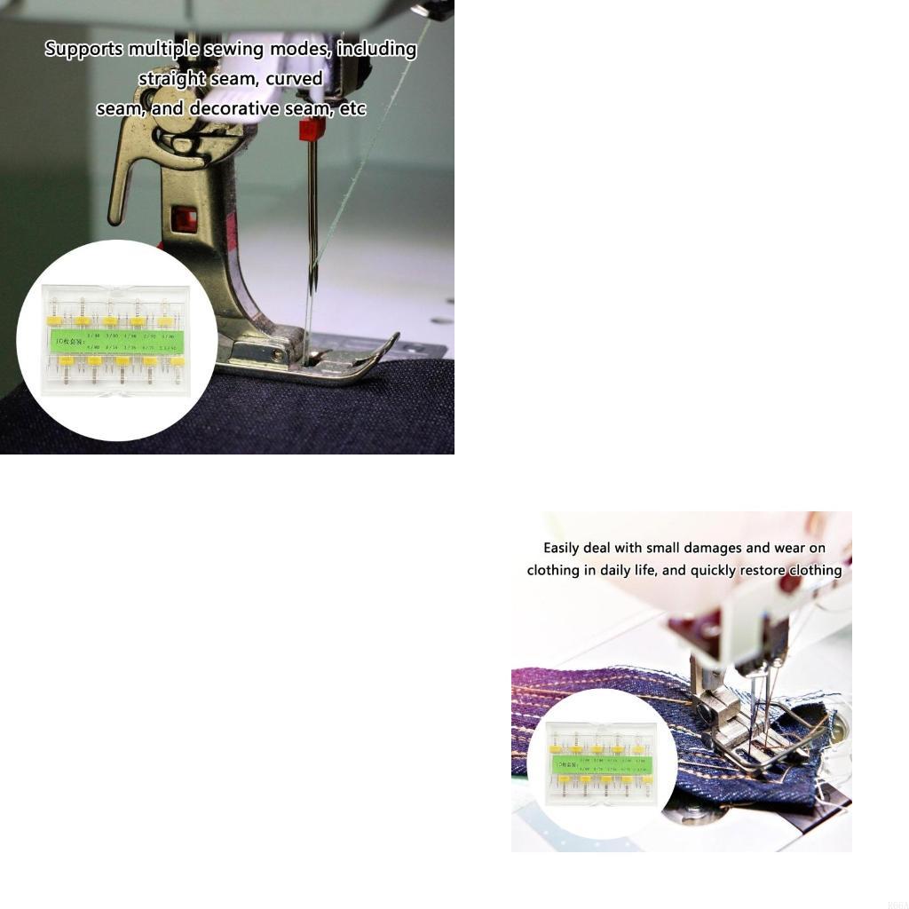 Twin Needle Stretch - R66A 10 ชิ้นจักรเย็บผ้าเข็มยืดเข็มคู่เข็มคู่สำหรับเครื่องเย็บผ้าในครัวเรือนอุปกรณ์เสริม