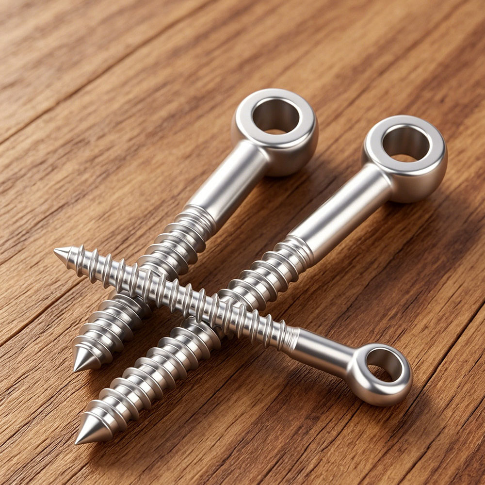 Hook Eye Fastener - สกรูตาไก่สแตนเลส 316 ขนาด M4 M5~M10 สำหรับยึดไม้