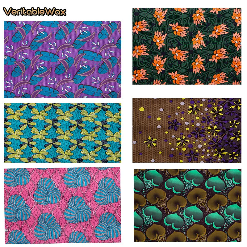 Sewing Batik Fabric - แอฟริกาไนจีเรียพิมพ์batikจริงPatchworkเย็บชุดหัตถกรรมผ้าโพลีเอสเตอร์ราคาถูกคุณภาพสูงอังการาtissu