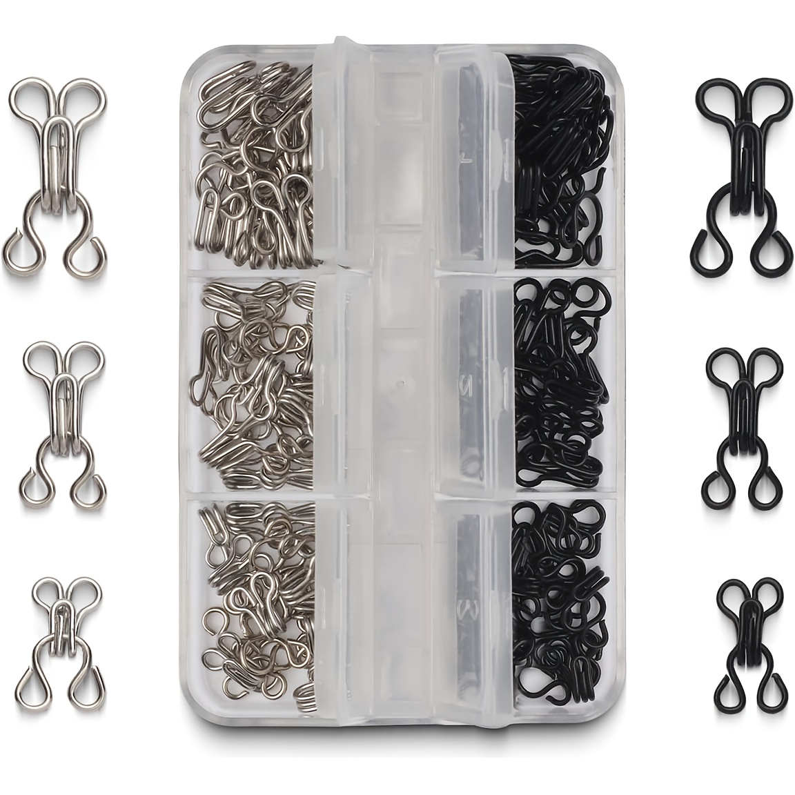 Hook Eye Fastener - ตะขอเกี่ยวและห่วงโลหะแบบซ่อนสำหรับเสื้อโค้ทขนสัตว์ เสื้อกันลม เสื้อสเวตเตอร์ ชุดชั้นใน กางเกง ชุดเย็บปักถักร้อย
