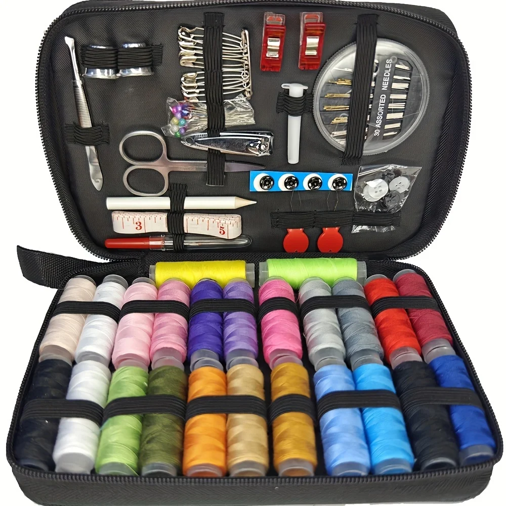 Sewing Thread Production - ชุดเย็บผ้า 67/128 ชิ้น พร้อมอุปกรณ์เย็บผ้าและอุปกรณ์เสริม ด้าย 24