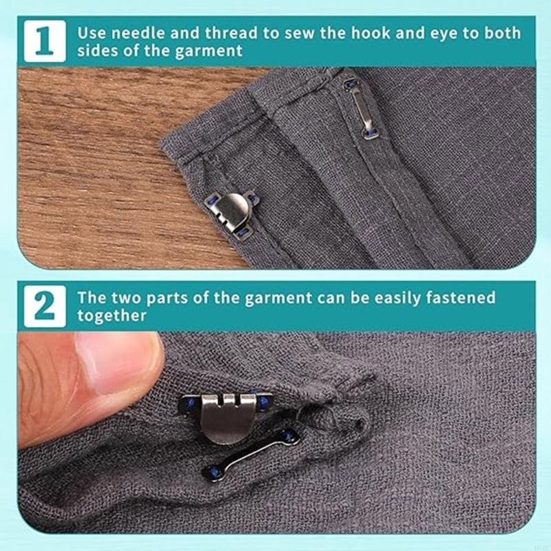 60คู่สแตนเลสตะขอและตาปิดเย็บบน - Hook Eye Fastener บทวิจารณ์และราคา