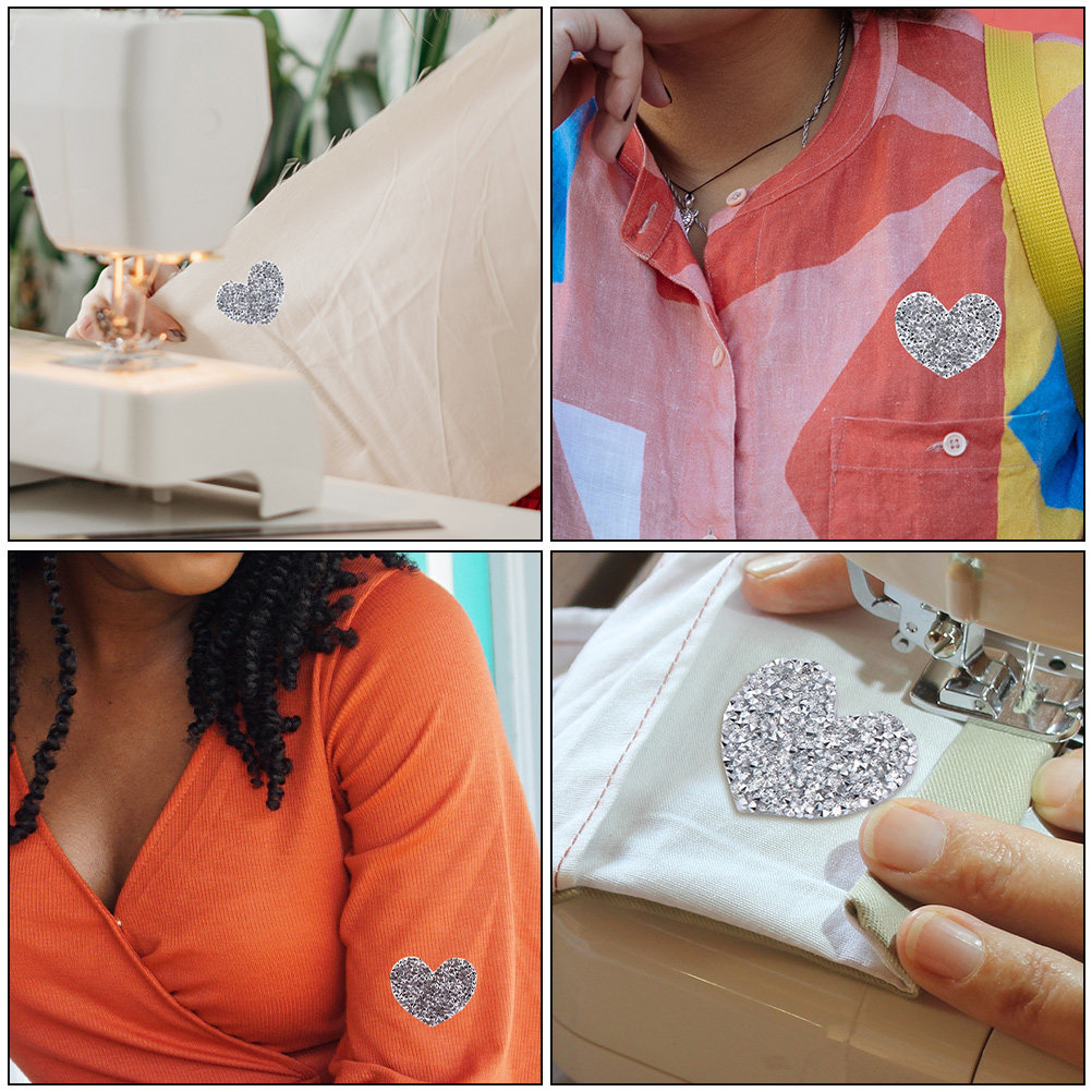 แพทช์ปักลายหัวใจ 10 ชิ้น สำหรั - Sewing Recycling บทวิจารณ์และราคา