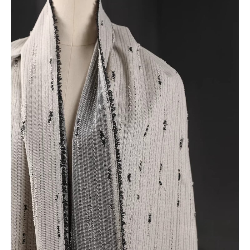 ผ้าแจ็คการ์ดลายทางผ้ายีนส์ผสมฝ - Sewing Recycling บทวิจารณ์และราคา