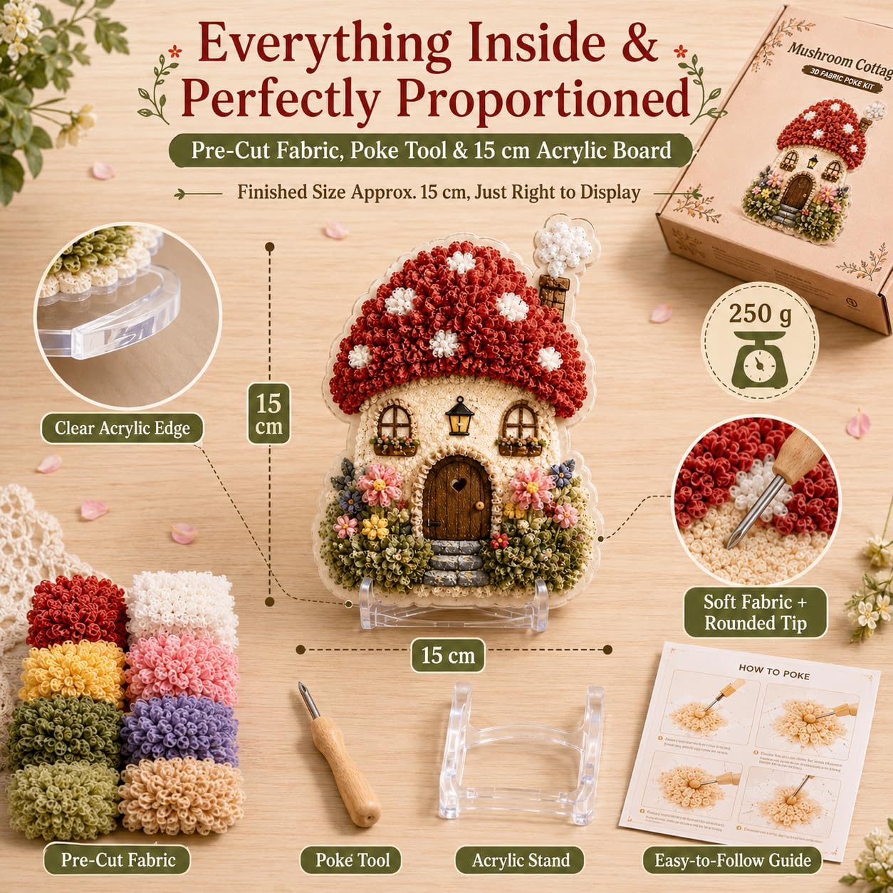 ชุดงานฝีมือ DIY 3D Fabric Poke - Is Sewing Textile Art บทวิจารณ์และราคา