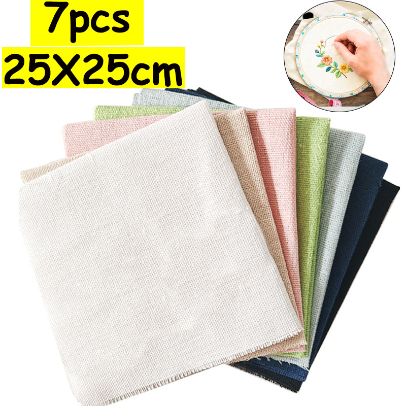 ชุดผ้าลินิน 7 ชิ้น ขนาด 25*25  - Is Sewing Textile Art บทวิจารณ์และราคา