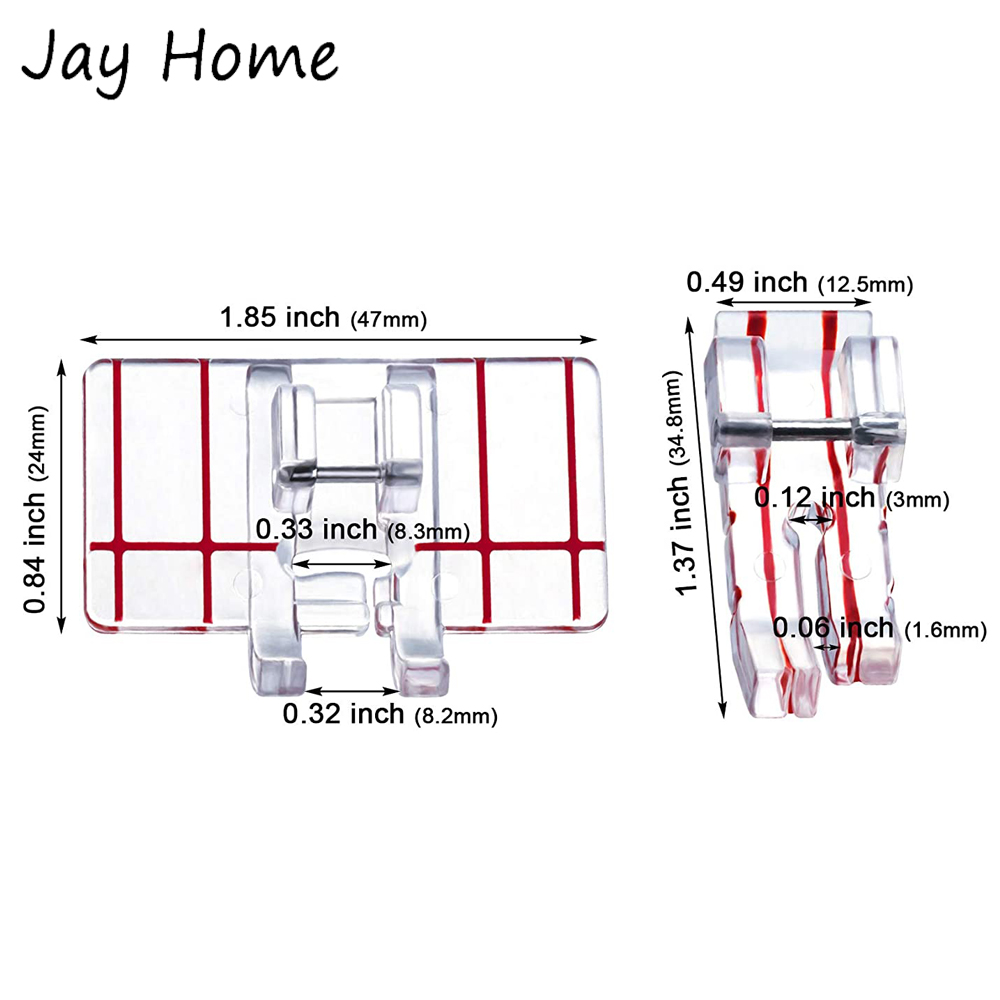 1/2Pcs Border GUIDE Presser เท - Rolled Hem Foot บทวิจารณ์และราคา
