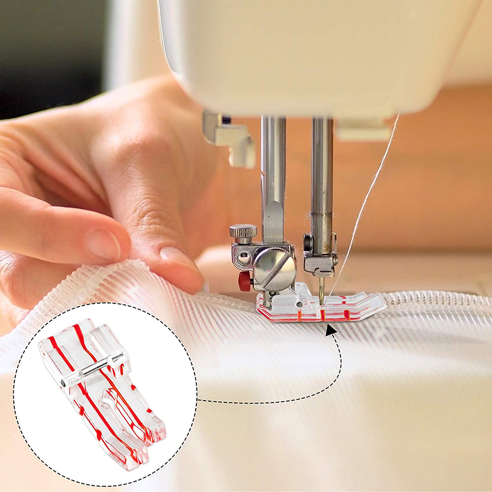 1/2Pcs Border GUIDE Presser เท - Rolled Hem Foot บทวิจารณ์และราคา