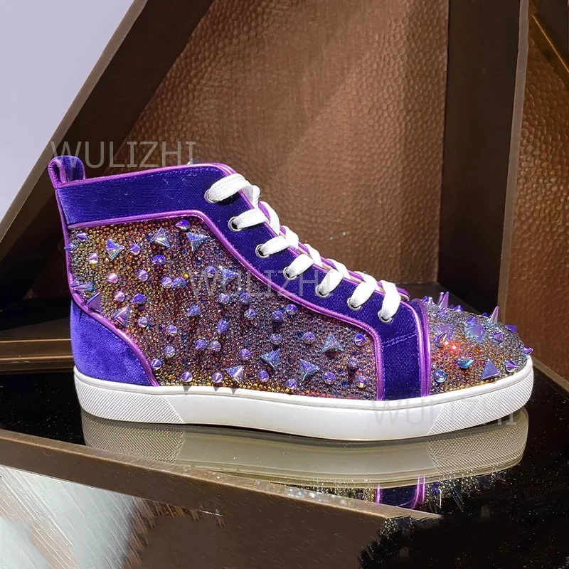 รองเท้าผ้าใบผู้ชายสีม่วงเข้มปร - Sewing Nylon บทวิจารณ์และราคา