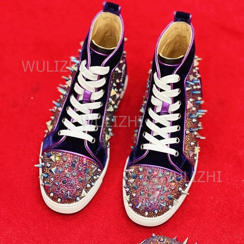 รองเท้าผ้าใบผู้ชายสีม่วงเข้มปร - Sewing Nylon บทวิจารณ์และราคา